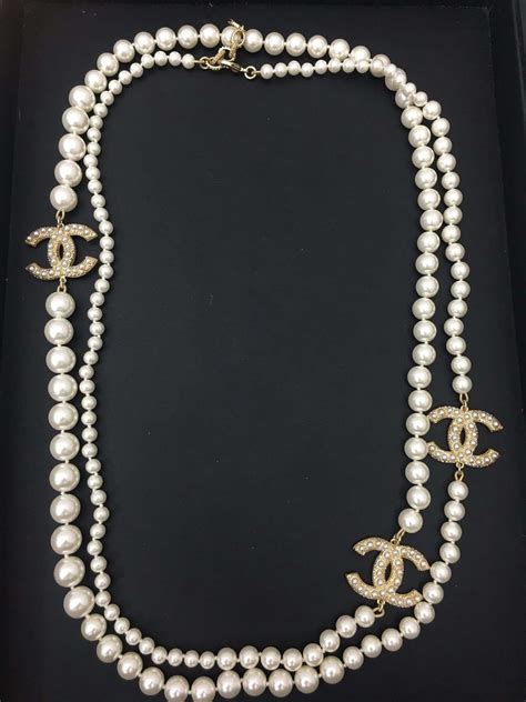 chanel enamel flower necklace|cost of chanel pearl necklace.